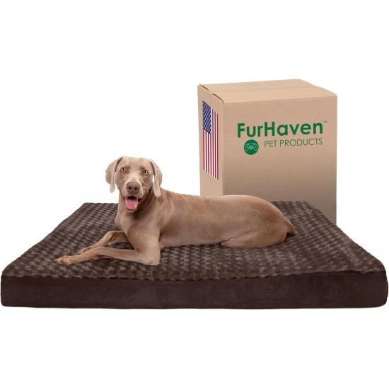 Furhaven Pet Dog Bed | Deluxe Cooling Gel Memory Foam Orthopedic Ultra Plush Mattress Pet Bed for Dogs & Cats, Gray, Jumbo Furhaven Pet Dog Bed | Deluxe Cooling Gel Memory Foam Orthopedic Ultra Plush Mattress Pet Bed for Dogs & Cats, Gray, Jumbo