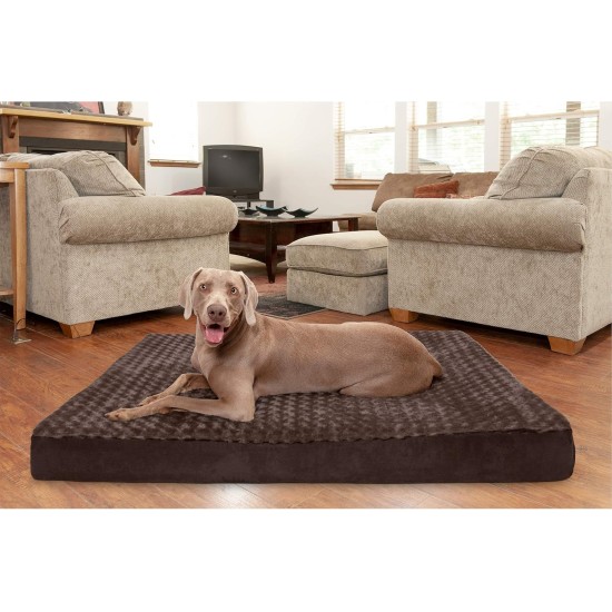 Furhaven Pet Dog Bed | Deluxe Cooling Gel Memory Foam Orthopedic Ultra Plush Mattress Pet Bed for Dogs & Cats, Gray, Jumbo Furhaven Pet Dog Bed | Deluxe Cooling Gel Memory Foam Orthopedic Ultra Plush Mattress Pet Bed for Dogs & Cats, Gray, Jumbo