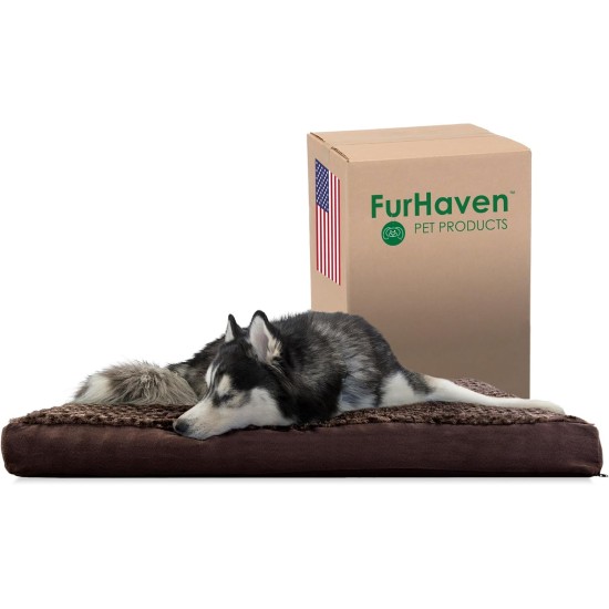 Furhaven Pet Dog Bed | Deluxe Cooling Gel Memory Foam Orthopedic Ultra Plush Mattress Pet Bed for Dogs & Cats, Gray, Jumbo Furhaven Pet Dog Bed | Deluxe Cooling Gel Memory Foam Orthopedic Ultra Plush Mattress Pet Bed for Dogs & Cats, Gray, Jumbo
