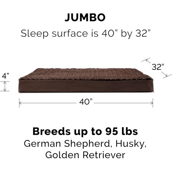 Furhaven Pet Dog Bed | Deluxe Cooling Gel Memory Foam Orthopedic Ultra Plush Mattress Pet Bed for Dogs & Cats, Gray, Jumbo Furhaven Pet Dog Bed | Deluxe Cooling Gel Memory Foam Orthopedic Ultra Plush Mattress Pet Bed for Dogs & Cats, Gray, Jumbo