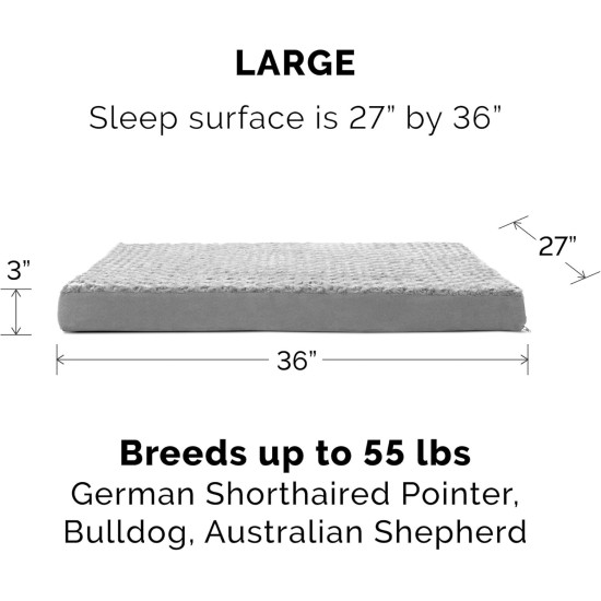 Furhaven Pet Dog Bed | Deluxe Cooling Gel Memory Foam Orthopedic Ultra Plush Mattress Pet Bed for Dogs & Cats, Gray, Jumbo Furhaven Pet Dog Bed | Deluxe Cooling Gel Memory Foam Orthopedic Ultra Plush Mattress Pet Bed for Dogs & Cats, Gray, Jumbo