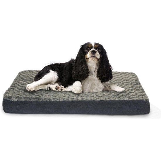 Furhaven Pet Dog Bed | Deluxe Cooling Gel Memory Foam Orthopedic Ultra Plush Mattress Pet Bed for Dogs & Cats, Gray, Jumbo Furhaven Pet Dog Bed | Deluxe Cooling Gel Memory Foam Orthopedic Ultra Plush Mattress Pet Bed for Dogs & Cats, Gray, Jumbo