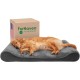 Furhaven Pet Dog Bed | Orthopedic Ultra Plush Luxe Lounger Pet Bed for Dogs & Cats, Gray, Large Furhaven Pet Dog Bed | Orthopedic Ultra Plush Luxe Lounger Pet Bed for Dogs & Cats, Gray, Large
