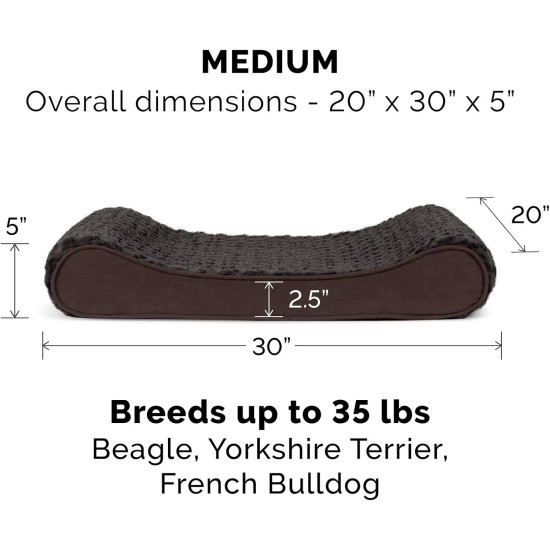 Furhaven Pet Dog Bed | Orthopedic Ultra Plush Luxe Lounger Pet Bed for Dogs & Cats, Gray, Large Furhaven Pet Dog Bed | Orthopedic Ultra Plush Luxe Lounger Pet Bed for Dogs & Cats, Gray, Large