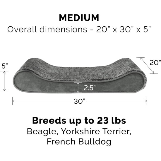 Furhaven Pet Dog Bed | Orthopedic Ultra Plush Luxe Lounger Pet Bed for Dogs & Cats, Gray, Large Furhaven Pet Dog Bed | Orthopedic Ultra Plush Luxe Lounger Pet Bed for Dogs & Cats, Gray, Large