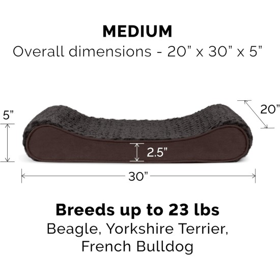 Furhaven Pet Dog Bed | Orthopedic Ultra Plush Luxe Lounger Pet Bed for Dogs & Cats, Gray, Large Furhaven Pet Dog Bed | Orthopedic Ultra Plush Luxe Lounger Pet Bed for Dogs & Cats, Gray, Large