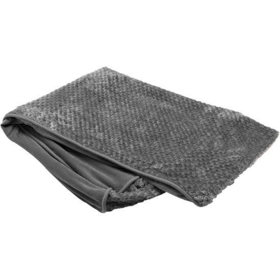 Furhaven Pet Dog Bed | Orthopedic Ultra Plush Luxe Lounger Pet Bed for Dogs & Cats, Gray, Large Furhaven Pet Dog Bed | Orthopedic Ultra Plush Luxe Lounger Pet Bed for Dogs & Cats, Gray, Large