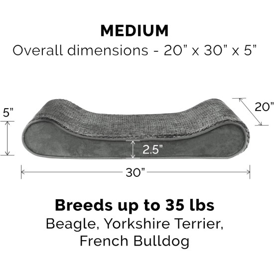 Furhaven Pet Dog Bed | Orthopedic Ultra Plush Luxe Lounger Pet Bed for Dogs & Cats, Gray, Large Furhaven Pet Dog Bed | Orthopedic Ultra Plush Luxe Lounger Pet Bed for Dogs & Cats, Gray, Large