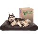 Furhaven Pet Dog Bed | Orthopedic Ultra Plush Luxe Lounger Pet Bed for Dogs & Cats, Gray, Large Furhaven Pet Dog Bed | Orthopedic Ultra Plush Luxe Lounger Pet Bed for Dogs & Cats, Gray, Large