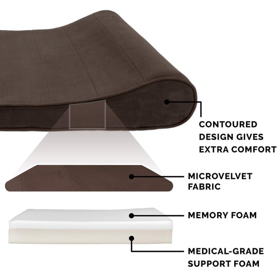 Furhaven Pet Dog Bed | Orthopedic Ultra Plush Luxe Lounger Pet Bed for Dogs & Cats, Gray, Large Furhaven Pet Dog Bed | Orthopedic Ultra Plush Luxe Lounger Pet Bed for Dogs & Cats, Gray, Large