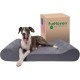 Furhaven Pet Dog Bed | Orthopedic Ultra Plush Luxe Lounger Pet Bed for Dogs & Cats, Gray, Large Furhaven Pet Dog Bed | Orthopedic Ultra Plush Luxe Lounger Pet Bed for Dogs & Cats, Gray, Large