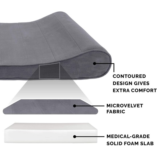 Furhaven Pet Dog Bed | Orthopedic Ultra Plush Luxe Lounger Pet Bed for Dogs & Cats, Gray, Large Furhaven Pet Dog Bed | Orthopedic Ultra Plush Luxe Lounger Pet Bed for Dogs & Cats, Gray, Large