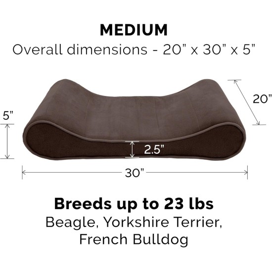 Furhaven Pet Dog Bed | Orthopedic Ultra Plush Luxe Lounger Pet Bed for Dogs & Cats, Gray, Large Furhaven Pet Dog Bed | Orthopedic Ultra Plush Luxe Lounger Pet Bed for Dogs & Cats, Gray, Large