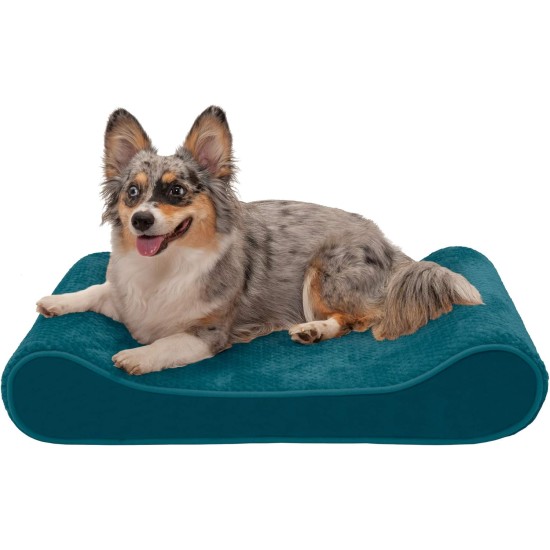 Furhaven Pet Dog Bed | Orthopedic Ultra Plush Luxe Lounger Pet Bed for Dogs & Cats, Gray, Large Furhaven Pet Dog Bed | Orthopedic Ultra Plush Luxe Lounger Pet Bed for Dogs & Cats, Gray, Large