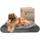 Furhaven Pet Dog Bed | Orthopedic Ultra Plush Luxe Lounger Pet Bed for Dogs & Cats, Gray, Large Furhaven Pet Dog Bed | Orthopedic Ultra Plush Luxe Lounger Pet Bed for Dogs & Cats, Gray, Large