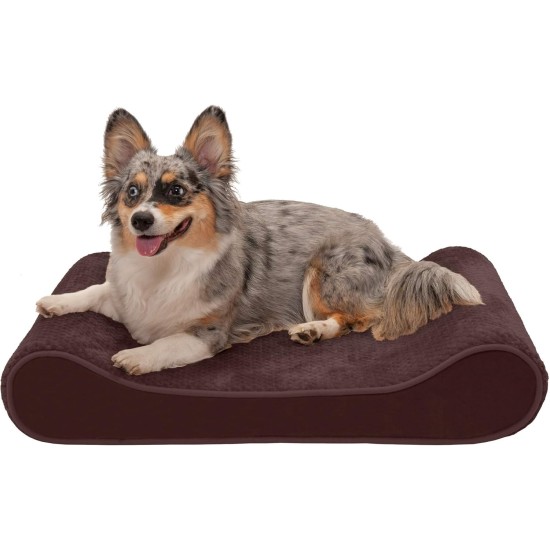Furhaven Pet Dog Bed | Orthopedic Ultra Plush Luxe Lounger Pet Bed for Dogs & Cats, Gray, Large Furhaven Pet Dog Bed | Orthopedic Ultra Plush Luxe Lounger Pet Bed for Dogs & Cats, Gray, Large