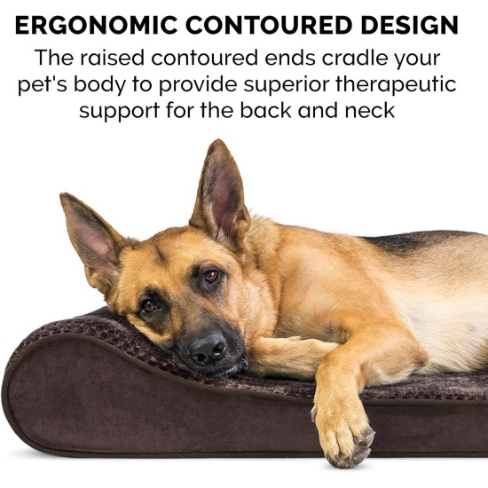 Furhaven Pet Dog Bed | Orthopedic Ultra Plush Luxe Lounger Pet Bed for Dogs & Cats, Gray, Large Furhaven Pet Dog Bed | Orthopedic Ultra Plush Luxe Lounger Pet Bed for Dogs & Cats, Gray, Large