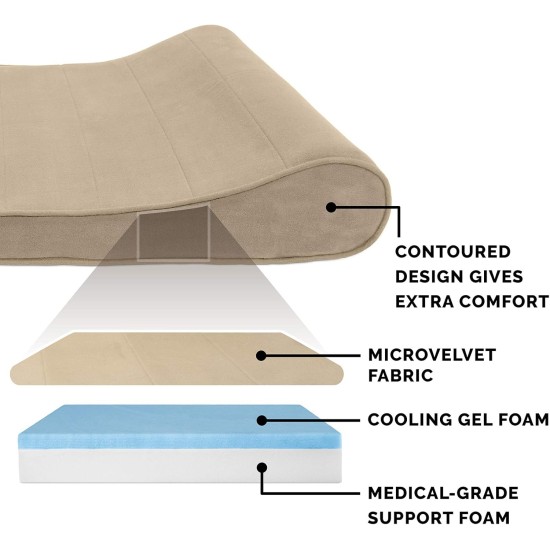 Furhaven Pet Dog Bed | Orthopedic Ultra Plush Luxe Lounger Pet Bed for Dogs & Cats, Gray, Large Furhaven Pet Dog Bed | Orthopedic Ultra Plush Luxe Lounger Pet Bed for Dogs & Cats, Gray, Large