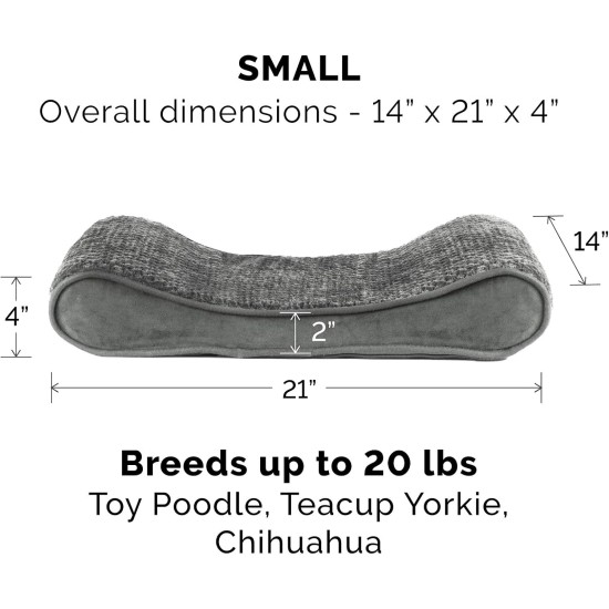 Furhaven Pet Dog Bed | Orthopedic Ultra Plush Luxe Lounger Pet Bed for Dogs & Cats, Gray, Large Furhaven Pet Dog Bed | Orthopedic Ultra Plush Luxe Lounger Pet Bed for Dogs & Cats, Gray, Large