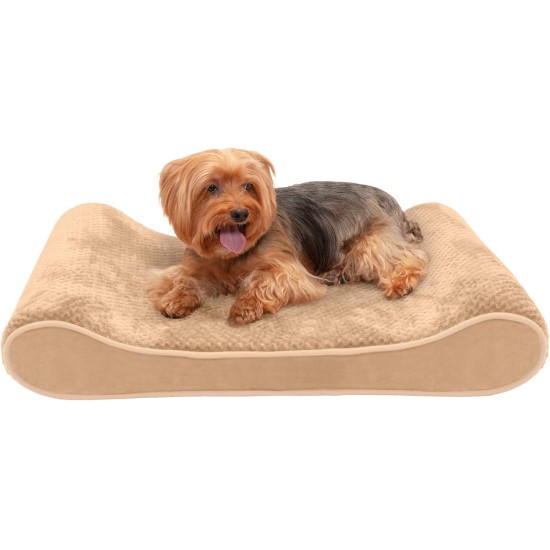 Furhaven Pet Dog Bed | Orthopedic Ultra Plush Luxe Lounger Pet Bed for Dogs & Cats, Gray, Large Furhaven Pet Dog Bed | Orthopedic Ultra Plush Luxe Lounger Pet Bed for Dogs & Cats, Gray, Large