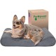 Furhaven Pet Dog Bed | Orthopedic Ultra Plush Luxe Lounger Pet Bed for Dogs & Cats, Gray, Large Furhaven Pet Dog Bed | Orthopedic Ultra Plush Luxe Lounger Pet Bed for Dogs & Cats, Gray, Large