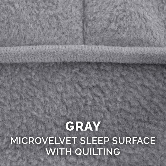 Furhaven Pet Dog Bed | Orthopedic Ultra Plush Luxe Lounger Pet Bed for Dogs & Cats, Gray, Large Furhaven Pet Dog Bed | Orthopedic Ultra Plush Luxe Lounger Pet Bed for Dogs & Cats, Gray, Large