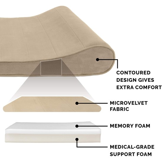 Furhaven Pet Dog Bed | Orthopedic Ultra Plush Luxe Lounger Pet Bed for Dogs & Cats, Gray, Large Furhaven Pet Dog Bed | Orthopedic Ultra Plush Luxe Lounger Pet Bed for Dogs & Cats, Gray, Large