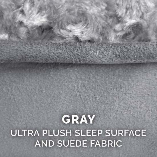 Furhaven Pet Dog Bed | Orthopedic Ultra Plush Luxe Lounger Pet Bed for Dogs & Cats, Gray, Large Furhaven Pet Dog Bed | Orthopedic Ultra Plush Luxe Lounger Pet Bed for Dogs & Cats, Gray, Large