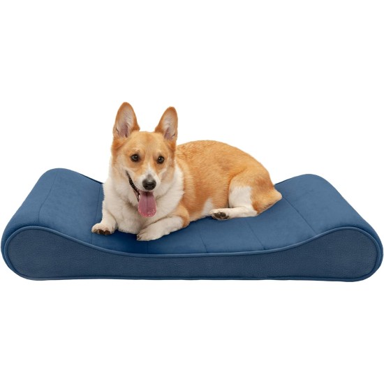 Furhaven Pet Dog Bed | Orthopedic Ultra Plush Luxe Lounger Pet Bed for Dogs & Cats, Gray, Large Furhaven Pet Dog Bed | Orthopedic Ultra Plush Luxe Lounger Pet Bed for Dogs & Cats, Gray, Large
