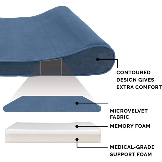 Furhaven Pet Dog Bed | Orthopedic Ultra Plush Luxe Lounger Pet Bed for Dogs & Cats, Gray, Large Furhaven Pet Dog Bed | Orthopedic Ultra Plush Luxe Lounger Pet Bed for Dogs & Cats, Gray, Large