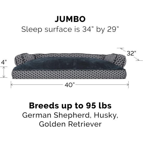 Furhaven Pet Dog Bed | Quilted Pillow Sofa-Style Couch Pet Bed for Dogs & Cats, Warm Brown, Jumbo Furhaven Pet Dog Bed | Quilted Pillow Sofa-Style Couch Pet Bed for Dogs & Cats, Warm Brown, Jumbo