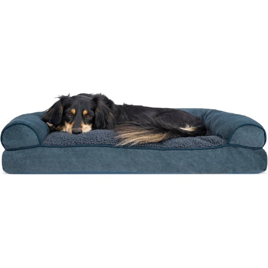Furhaven Pet Dog Bed | Quilted Pillow Sofa-Style Couch Pet Bed for Dogs & Cats, Warm Brown, Jumbo Furhaven Pet Dog Bed | Quilted Pillow Sofa-Style Couch Pet Bed for Dogs & Cats, Warm Brown, Jumbo