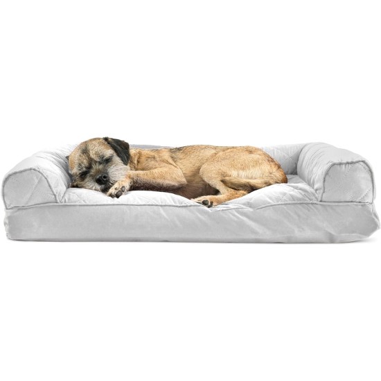 Furhaven Pet Dog Bed | Quilted Pillow Sofa-Style Couch Pet Bed for Dogs & Cats, Warm Brown, Jumbo Furhaven Pet Dog Bed | Quilted Pillow Sofa-Style Couch Pet Bed for Dogs & Cats, Warm Brown, Jumbo