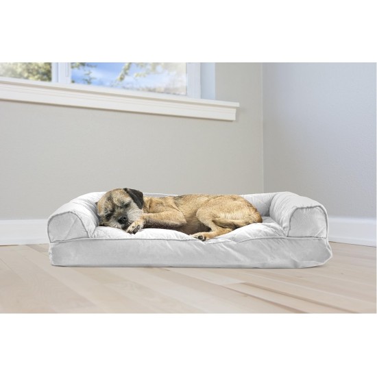 Furhaven Pet Dog Bed | Quilted Pillow Sofa-Style Couch Pet Bed for Dogs & Cats, Warm Brown, Jumbo Furhaven Pet Dog Bed | Quilted Pillow Sofa-Style Couch Pet Bed for Dogs & Cats, Warm Brown, Jumbo