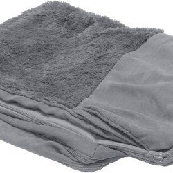 Furhaven Pet Dog Bed, Ultra Plush Faux Fur & Suede Traditional Sofa-Style Living Room Couch Pet Bed Replacement Cover for Dogs & Cats, Grey, Medium Furhaven Pet Dog Bed, Ultra Plush Faux Fur & Suede Traditional Sofa-Style Living Room Couch Pet Bed Replacement Cover for Dogs & Cats, Grey, Medium