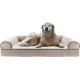 Furhaven Pet Faux Fleece & Chenille Soft Woven Cooling Gel Top Sofa Pet Bed, Jumbo, Cream Furhaven Pet Faux Fleece & Chenille Soft Woven Cooling Gel Top Sofa Pet Bed, Jumbo, Cream