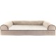 Furhaven Pet Faux Fleece & Chenille Soft Woven Cooling Gel Top Sofa Pet Bed, Jumbo, Cream Furhaven Pet Faux Fleece & Chenille Soft Woven Cooling Gel Top Sofa Pet Bed, Jumbo, Cream