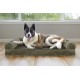 Furhaven Pet Faux Fleece & Chenille Soft Woven Cooling Gel Top Sofa Pet Bed, Jumbo, Cream Furhaven Pet Faux Fleece & Chenille Soft Woven Cooling Gel Top Sofa Pet Bed, Jumbo, Cream