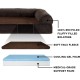 Furhaven Pet Faux Fleece & Chenille Soft Woven Cooling Gel Top Sofa Pet Bed, Jumbo, Cream Furhaven Pet Faux Fleece & Chenille Soft Woven Cooling Gel Top Sofa Pet Bed, Jumbo, Cream