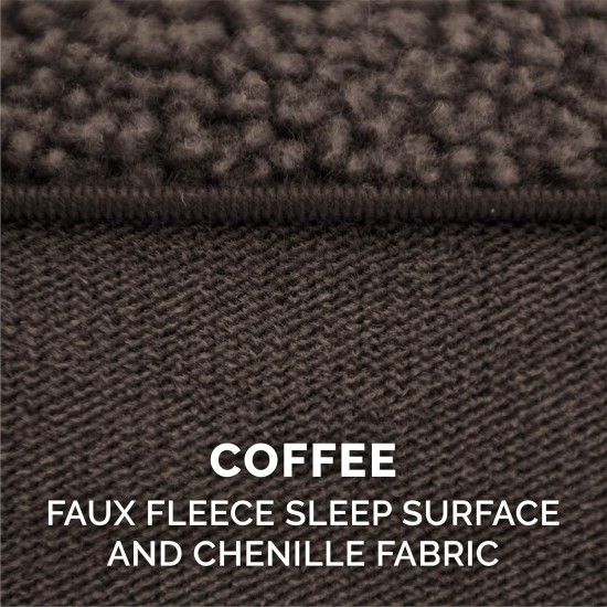 Furhaven Pet Faux Fleece & Chenille Soft Woven Cooling Gel Top Sofa Pet Bed, Jumbo, Cream Furhaven Pet Faux Fleece & Chenille Soft Woven Cooling Gel Top Sofa Pet Bed, Jumbo, Cream