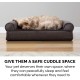 Furhaven Pet Faux Fleece & Chenille Soft Woven Cooling Gel Top Sofa Pet Bed, Jumbo, Cream Furhaven Pet Faux Fleece & Chenille Soft Woven Cooling Gel Top Sofa Pet Bed, Jumbo, Cream