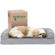 Furhaven Pet Faux Fleece & Chenille Soft Woven Cooling Gel Top Sofa Pet Bed, Jumbo, Cream Furhaven Pet Faux Fleece & Chenille Soft Woven Cooling Gel Top Sofa Pet Bed, Jumbo, Cream