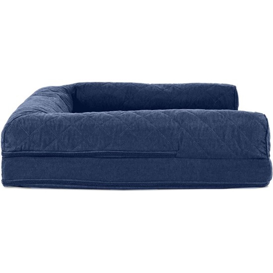 Furhaven Pet Faux Fleece & Chenille Soft Woven Cooling Gel Top Sofa Pet Bed, Jumbo, Cream Furhaven Pet Faux Fleece & Chenille Soft Woven Cooling Gel Top Sofa Pet Bed, Jumbo, Cream