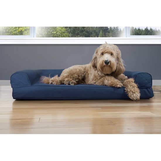 Furhaven Pet Faux Fleece & Chenille Soft Woven Cooling Gel Top Sofa Pet Bed, Jumbo, Cream Furhaven Pet Faux Fleece & Chenille Soft Woven Cooling Gel Top Sofa Pet Bed, Jumbo, Cream