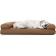 Furhaven Pet Faux Fleece & Chenille Soft Woven Cooling Gel Top Sofa Pet Bed, Jumbo, Cream Furhaven Pet Faux Fleece & Chenille Soft Woven Cooling Gel Top Sofa Pet Bed, Jumbo, Cream