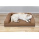 Furhaven Pet Faux Fleece & Chenille Soft Woven Cooling Gel Top Sofa Pet Bed, Jumbo, Cream Furhaven Pet Faux Fleece & Chenille Soft Woven Cooling Gel Top Sofa Pet Bed, Jumbo, Cream