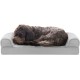 Furhaven Pet Faux Fleece & Chenille Soft Woven Cooling Gel Top Sofa Pet Bed, Jumbo, Cream Furhaven Pet Faux Fleece & Chenille Soft Woven Cooling Gel Top Sofa Pet Bed, Jumbo, Cream