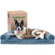 Furhaven Pet Faux Fleece & Chenille Soft Woven Cooling Gel Top Sofa Pet Bed, Jumbo, Cream Furhaven Pet Faux Fleece & Chenille Soft Woven Cooling Gel Top Sofa Pet Bed, Jumbo, Cream
