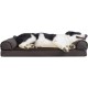Furhaven Pet Faux Fleece & Chenille Soft Woven Cooling Gel Top Sofa Pet Bed, Jumbo, Cream Furhaven Pet Faux Fleece & Chenille Soft Woven Cooling Gel Top Sofa Pet Bed, Jumbo, Cream