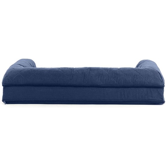 Furhaven Pet Faux Fleece & Chenille Soft Woven Cooling Gel Top Sofa Pet Bed, Jumbo, Cream Furhaven Pet Faux Fleece & Chenille Soft Woven Cooling Gel Top Sofa Pet Bed, Jumbo, Cream